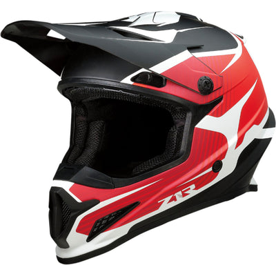 Z1R Rise Flame Helmet Red - Front Left Side View