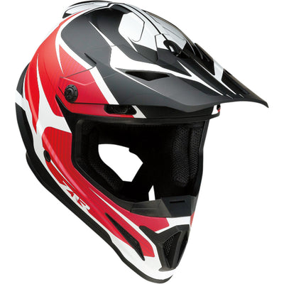 Z1R Rise Flame Helmet Red - Front Right Side View