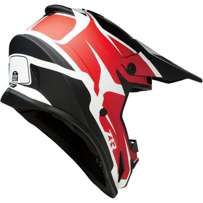 Z1R Rise Flame Helmet Red - Rear Right Side View