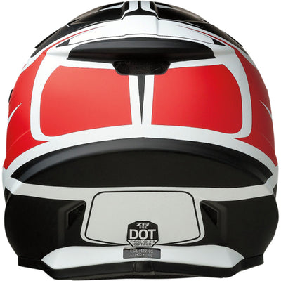 Z1R Rise Flame Helmet Red - Rear View