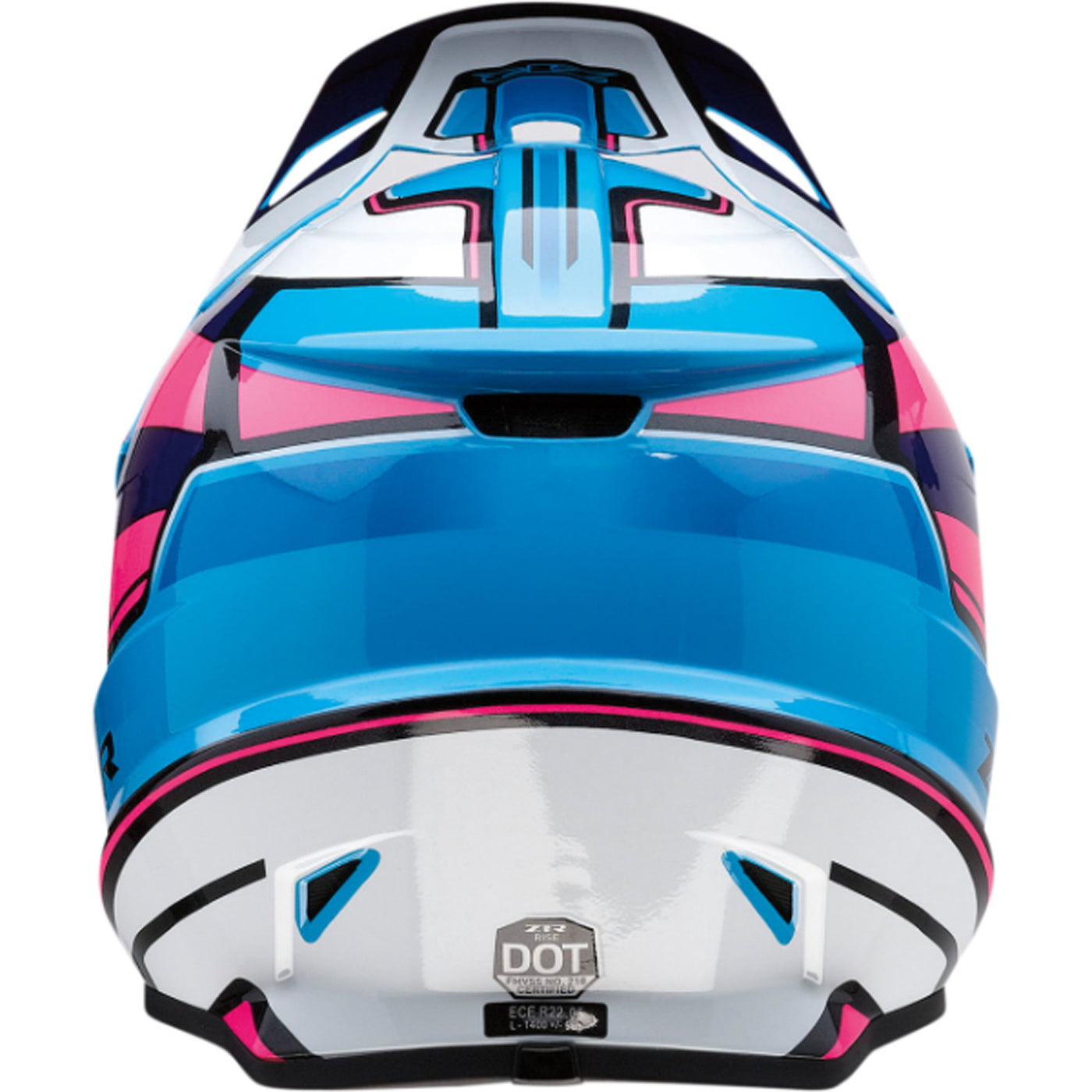 Z1R Rise MC Helmet Pink/Blue - Rear View