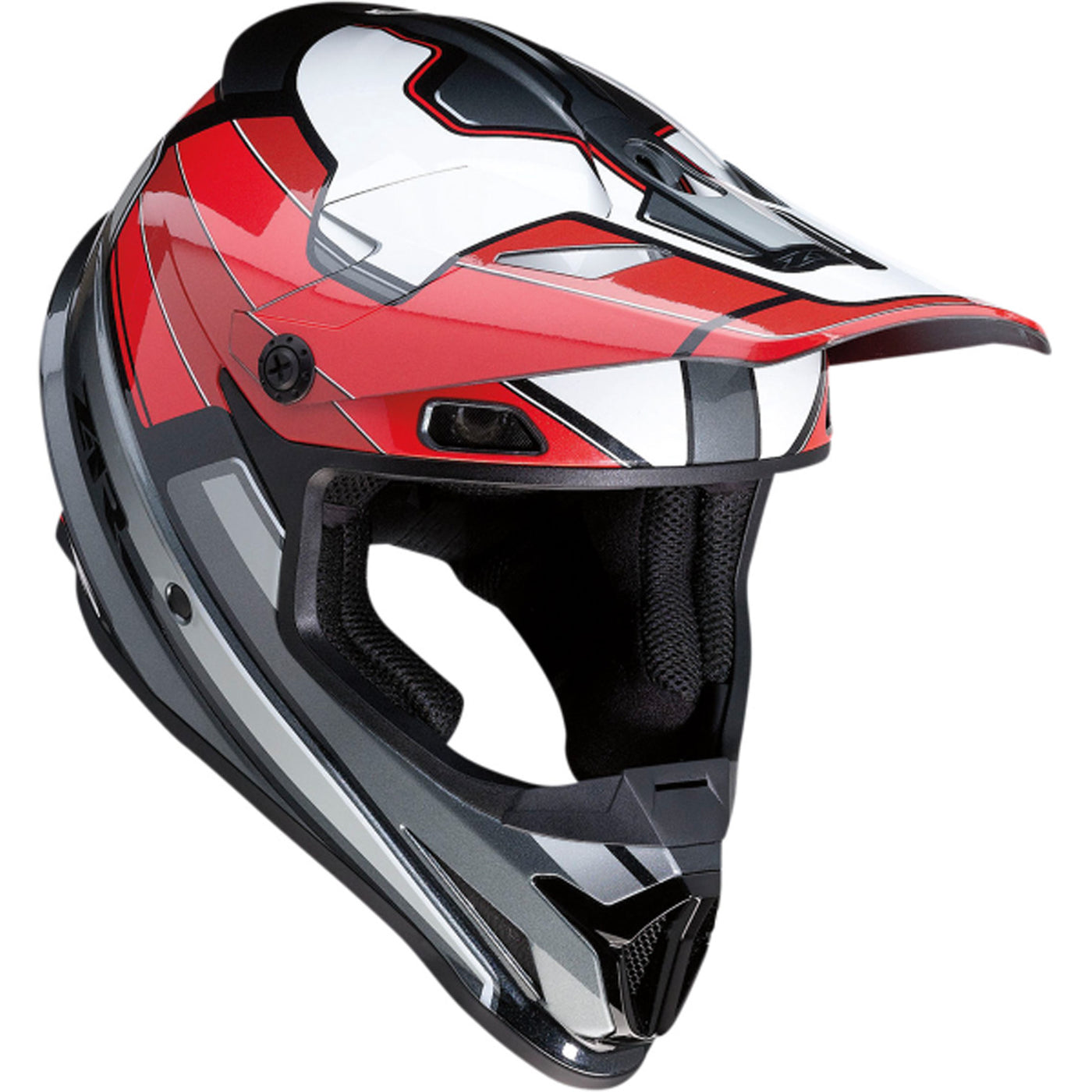 Z1R Rise MC Helmet Red/Gray - Front Right Side View