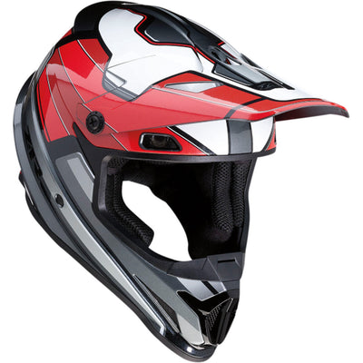 Z1R Rise MC Helmet Red/Gray - Front Right Side View