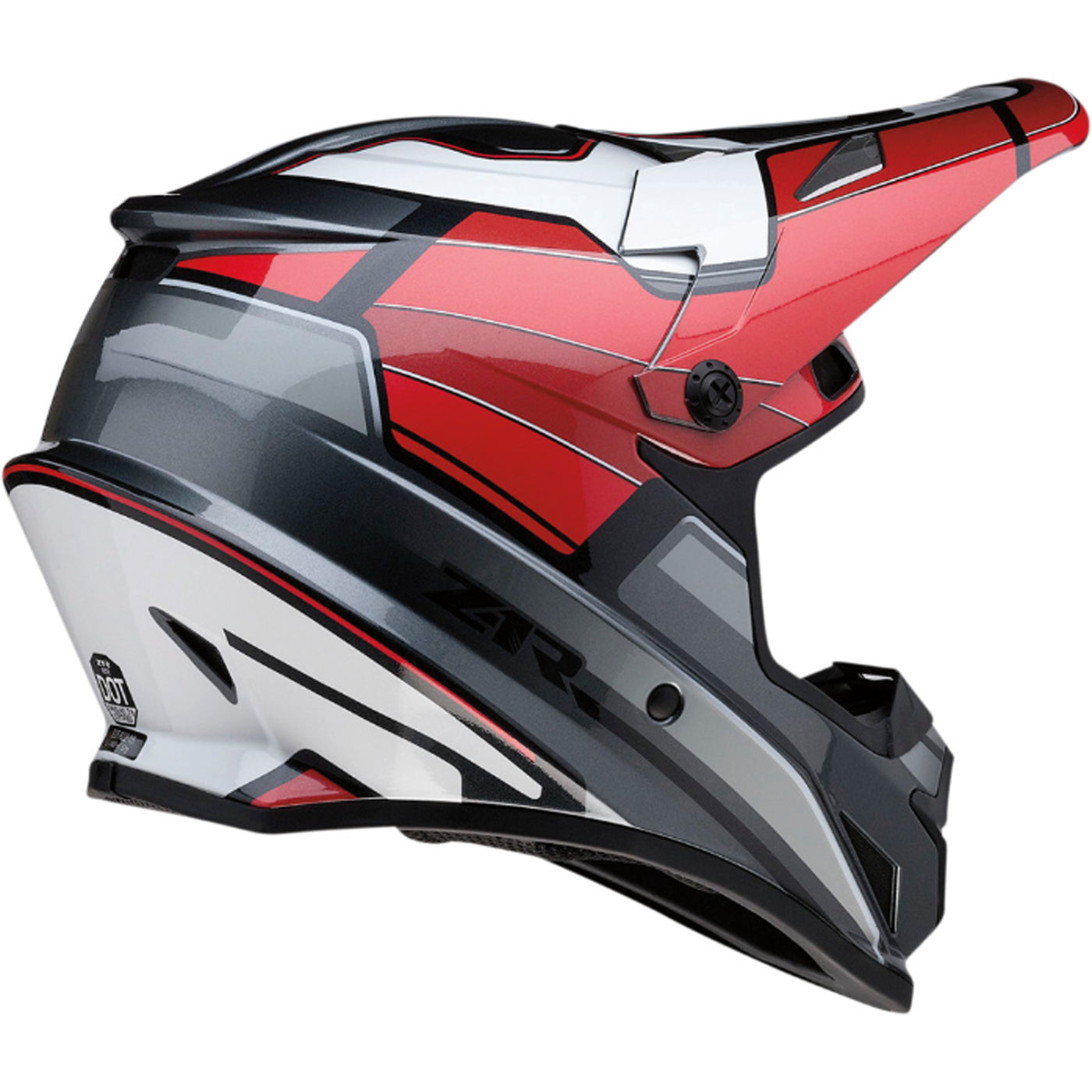 Z1R Rise MC Helmet Red/Gray - Rear Right Side View