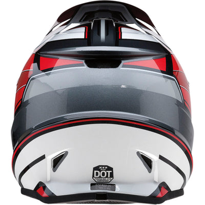 Z1R Rise MC Helmet Red/Gray - Rear View