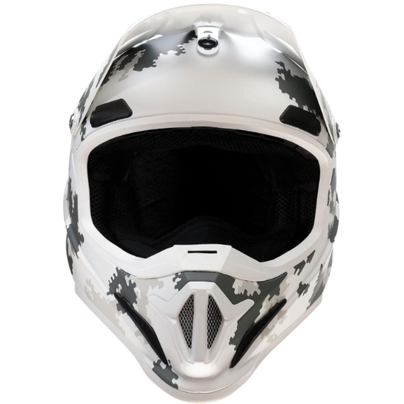 Z1R Rise Snow Camo Helmet White/Gray - Front View