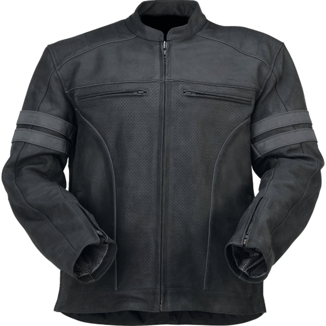 Z1R Remedy Leather Jacket Black - Front View