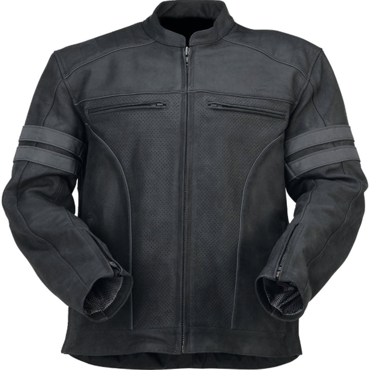 Z1R Remedy Leather Jacket Black - Front View