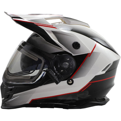 Z1R Range Bladestorm Snow Electric Helmet Black/Red/White - Angled Left Side View