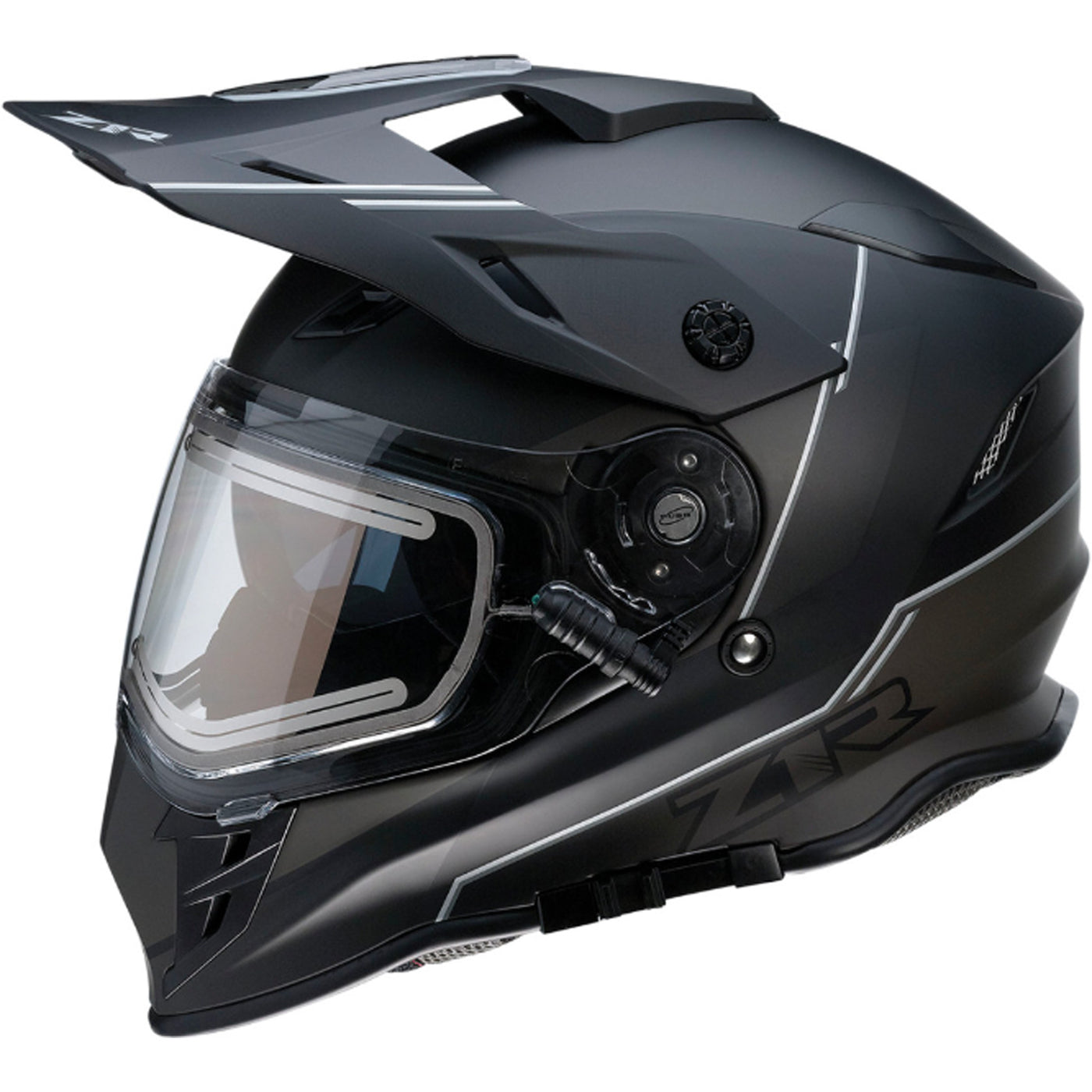 Z1R Range Bladestorm Snow Electric Helmet Black/White - Left Side View