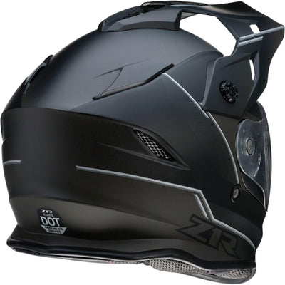 Z1R Range Bladestorm Snow Electric Helmet Black/White - Rear Right Side View