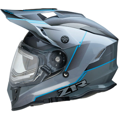 Z1R Range Bladestorm Snow Electric Helmet Gray/Black/Blue - Left Side View