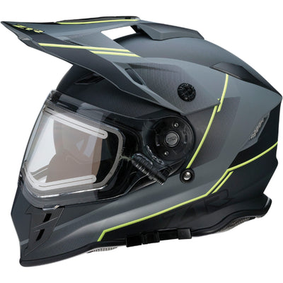 Z1R Range Bladestorm Snow Electric Helmet Gray/Black/Hi-Viz Yellow - Left Side View