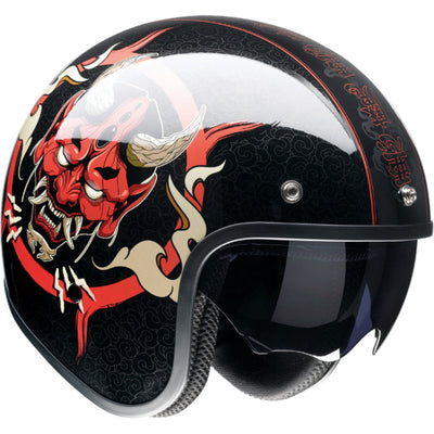 Z1R Saturn Devilish Helmet Gloss Black/Red - Front Right Side View