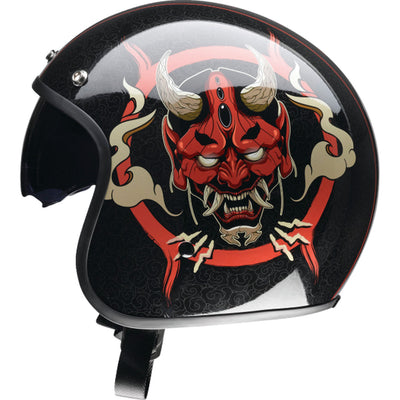 Z1R Saturn Devilish Helmet Gloss Black/Red - Left Side View