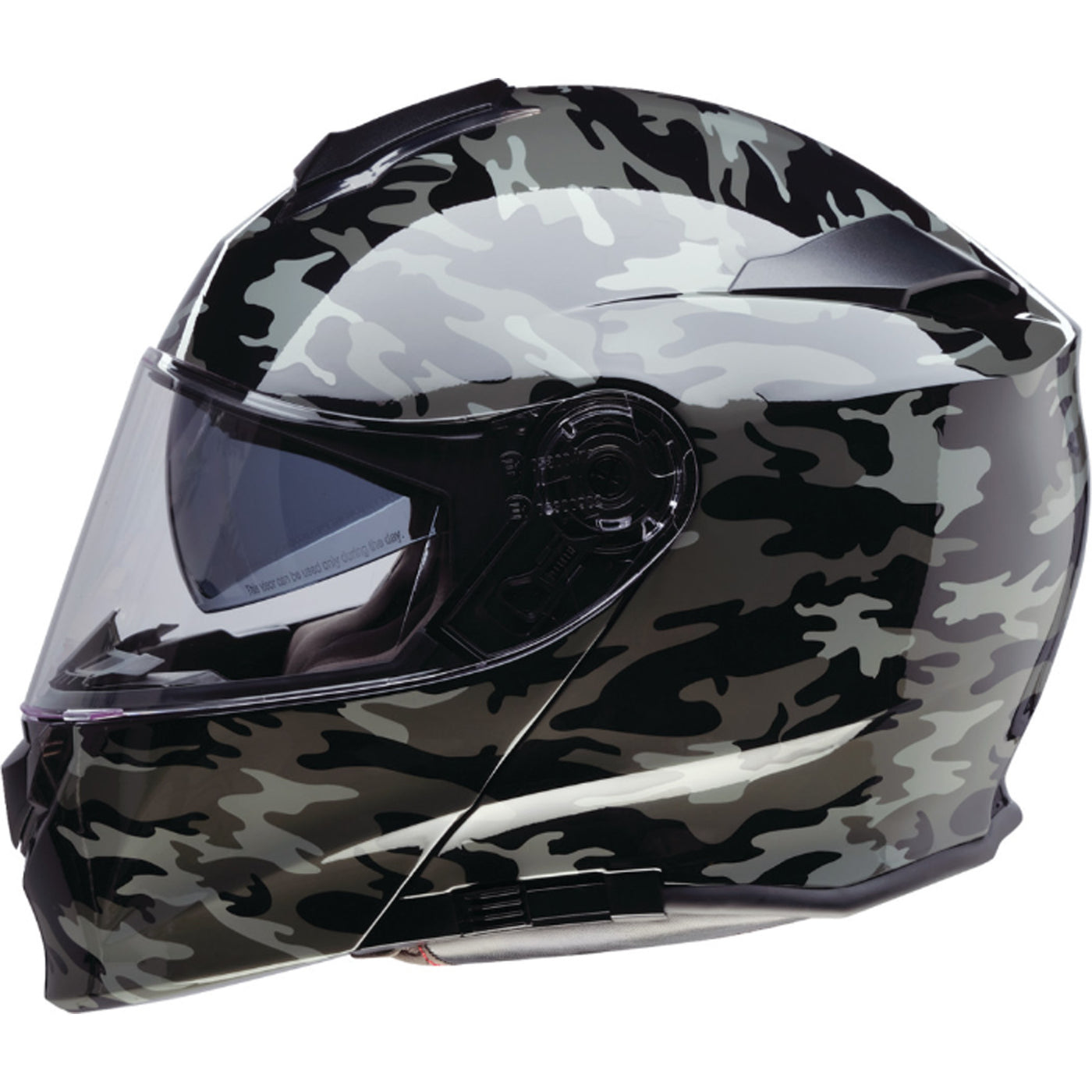 Z1R Solaris 2.0 Camo Helmet Black/Gray - Left Side View