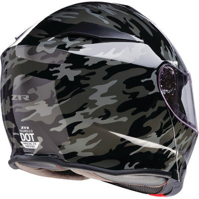 Z1R Solaris 2.0 Camo Helmet Black/Gray - Rear Right Side View