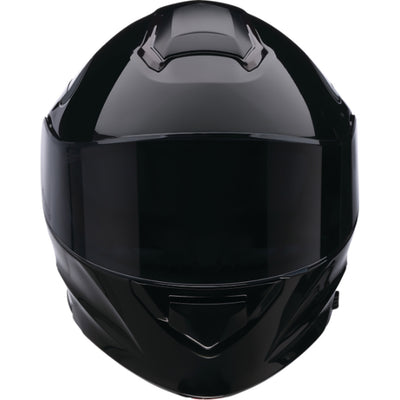 Z1R Solaris 2.0 Flame Modular Helmet Black/Gray - Front View