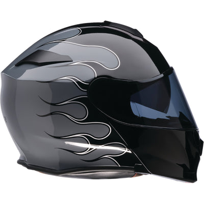 Z1R Solaris 2.0 Flame Modular Helmet Black/Gray - Right Side View