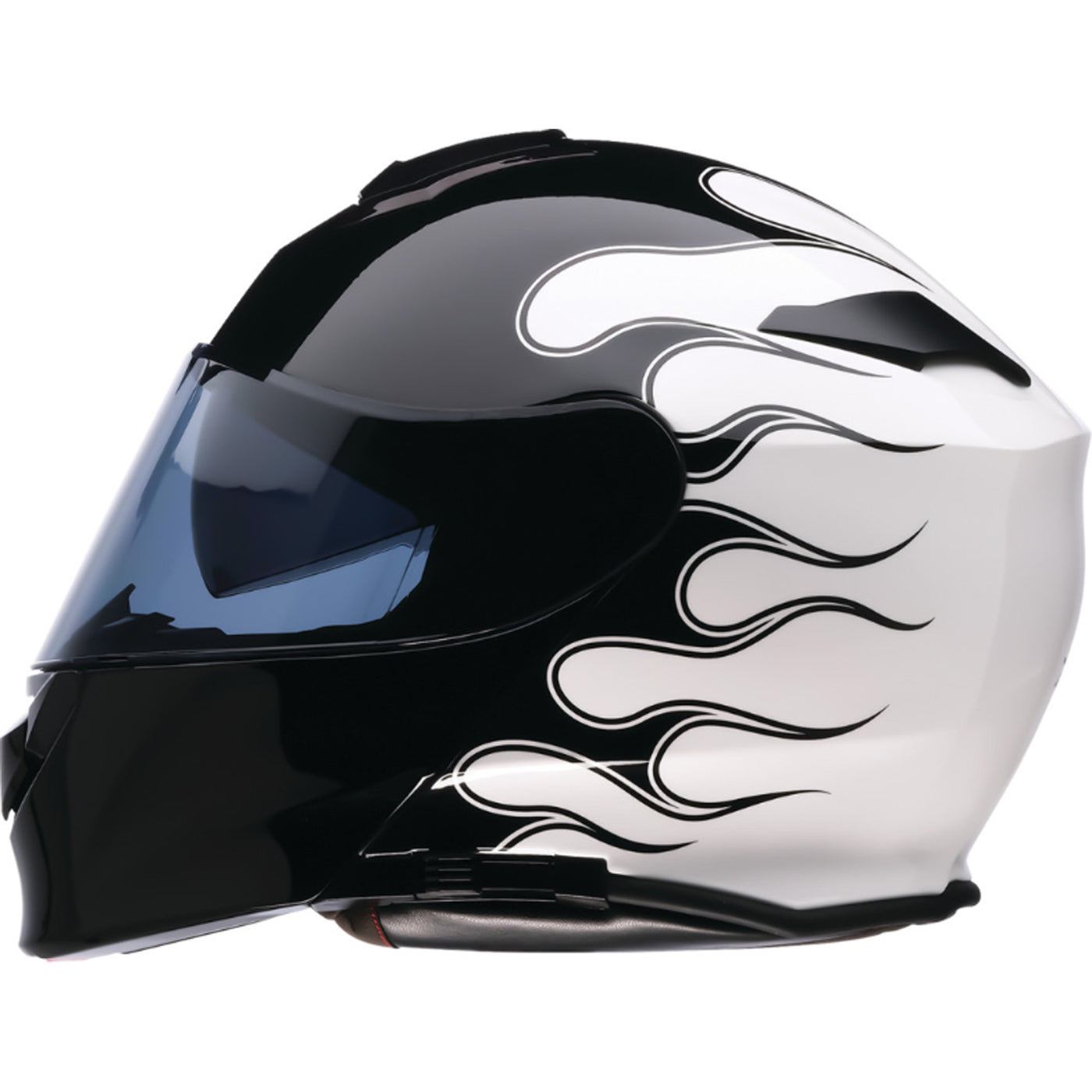 Z1R Solaris 2.0 Flame Modular Helmet Black/White - Left Side View