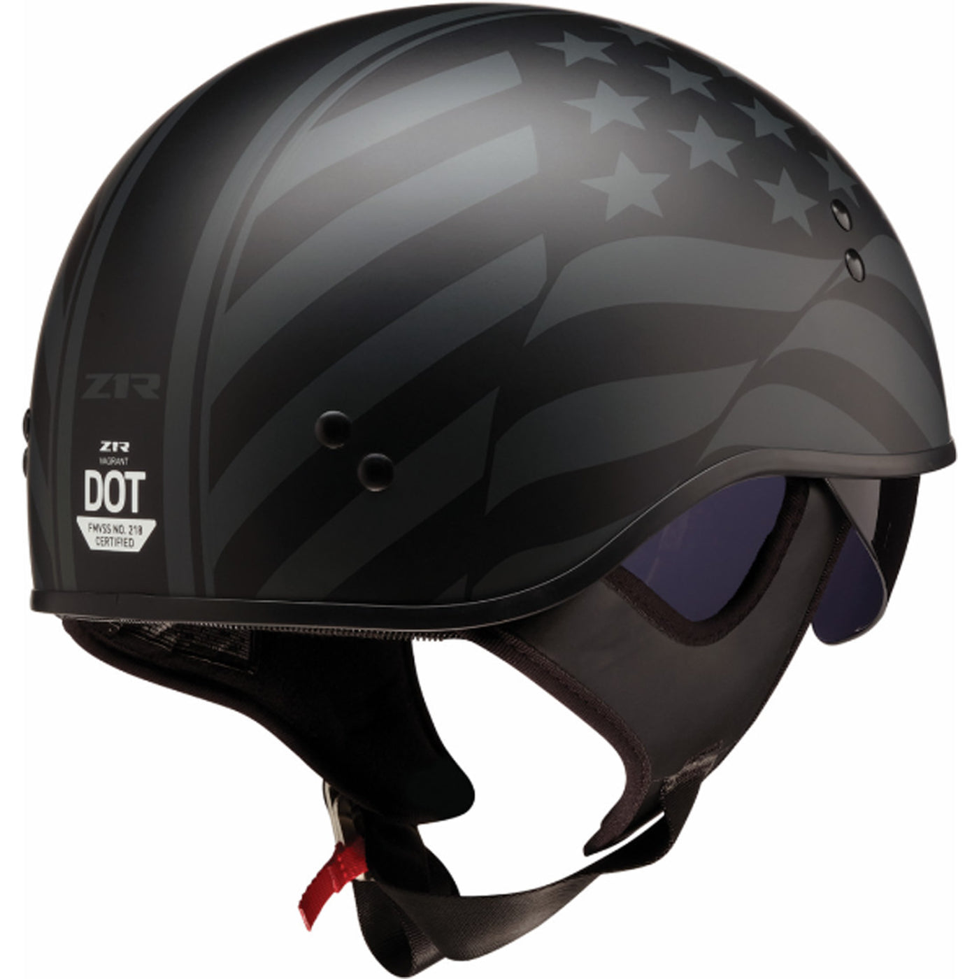Z1R Vagrant Jugger Helmet Black - Rear Right Side View