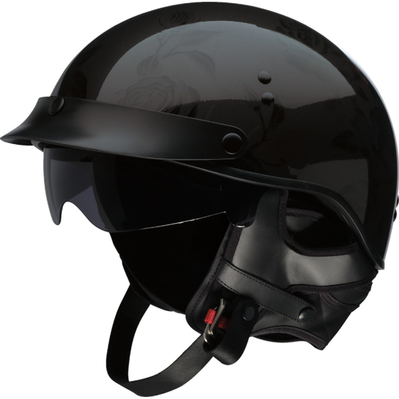Z1R Vagrant NC Rose Helmet Black - Front Left Side View