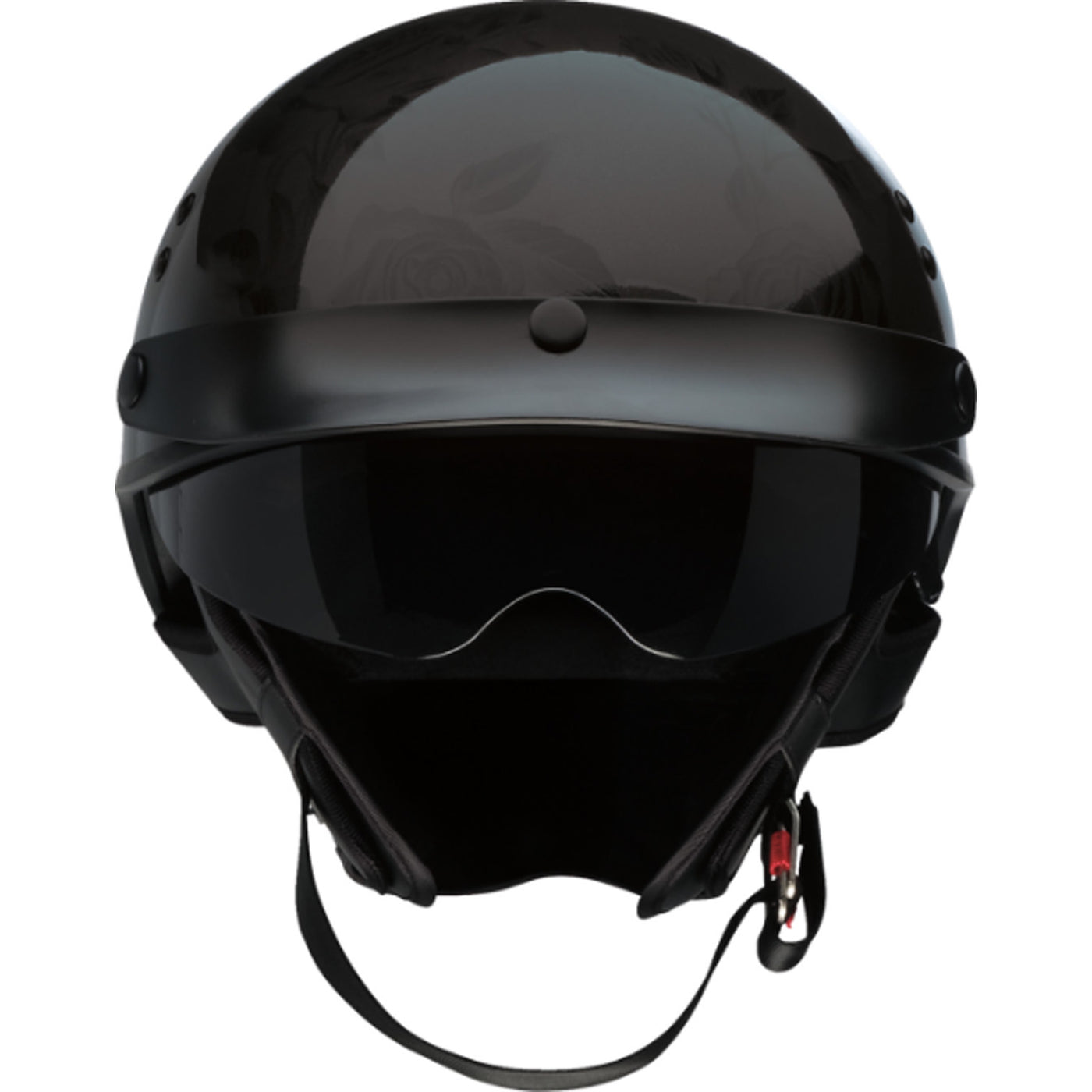 Z1R Vagrant NC Rose Helmet Black - Front View