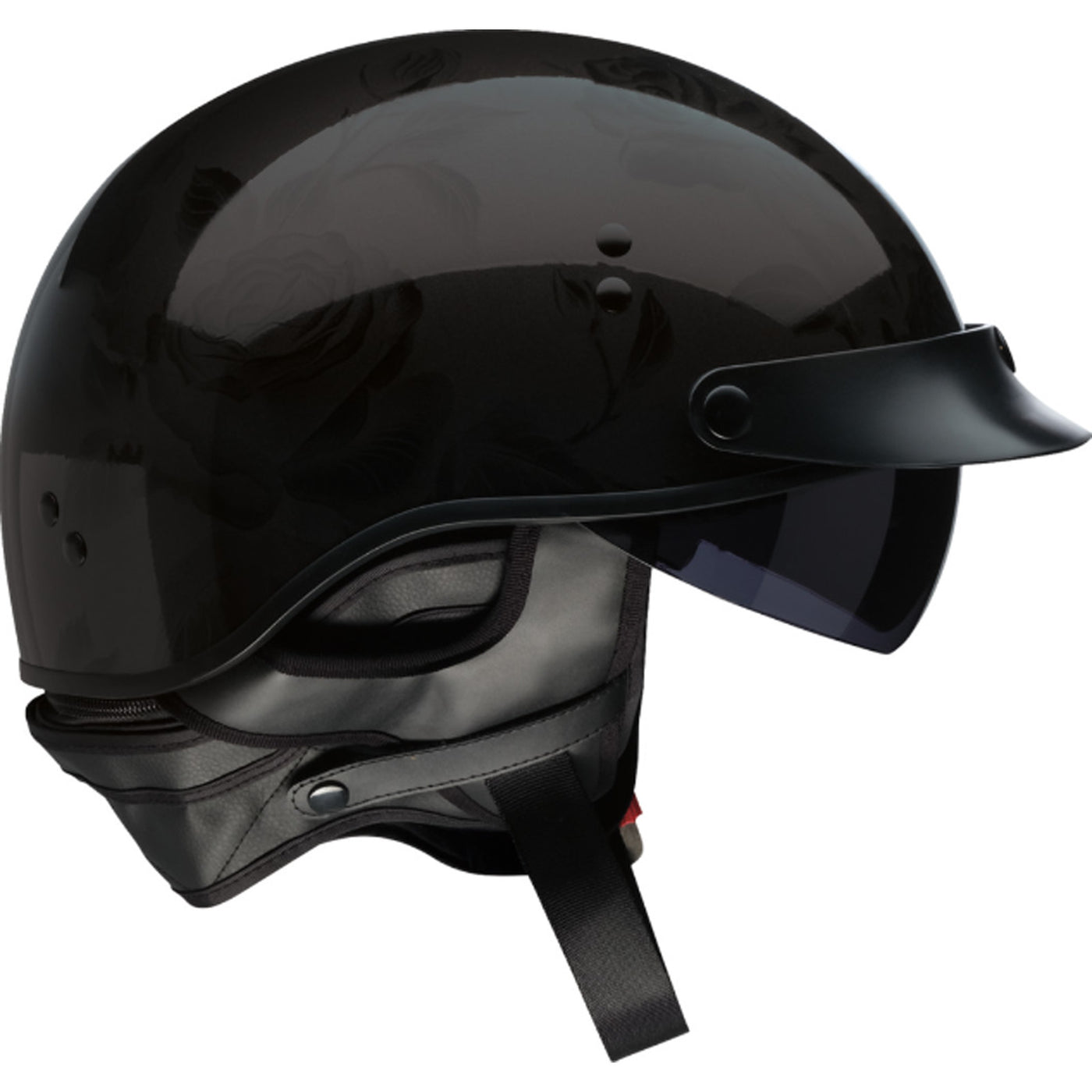 Z1R Vagrant NC Rose Helmet Black - Right Side View