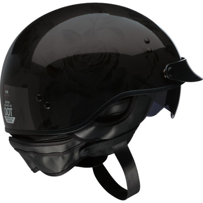 Z1R Vagrant NC Rose Helmet Black - Rear Right Side View