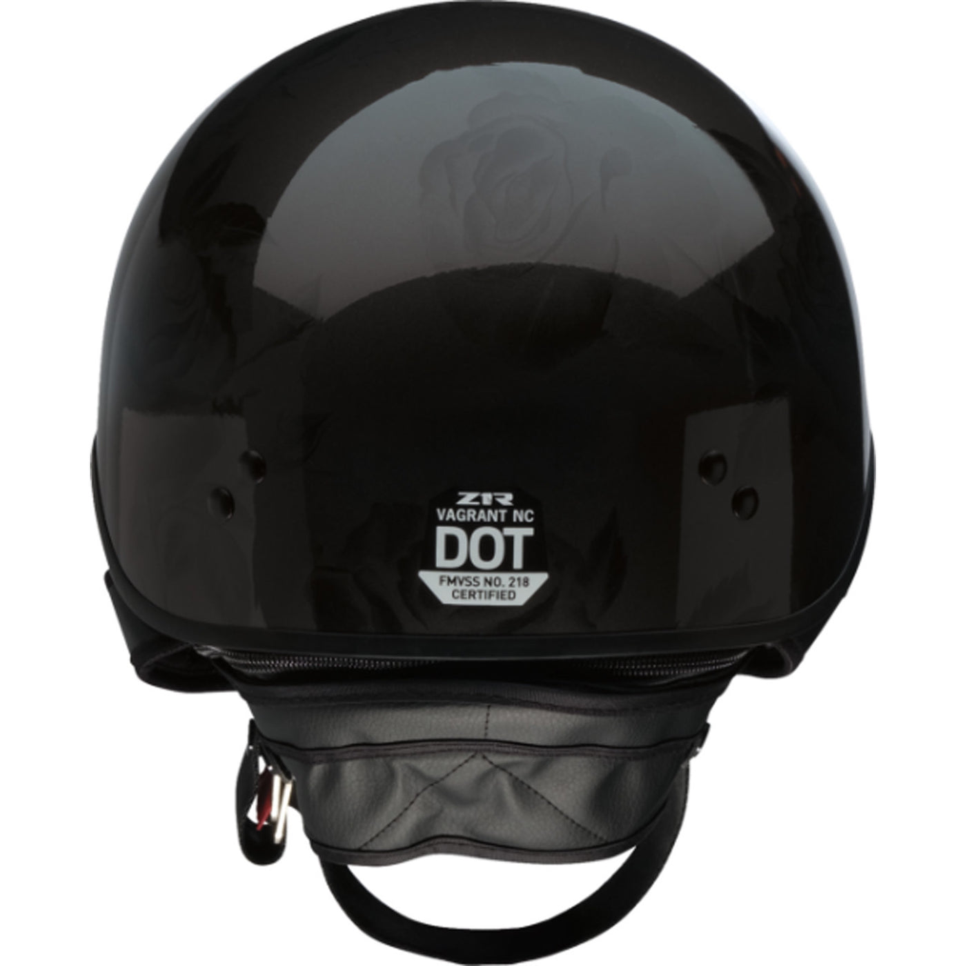 Z1R Vagrant NC Rose Helmet Black - Rear View
