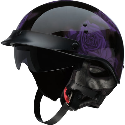 Z1R Vagrant NC Rose Helmet Black/Purple - Front Left Side View