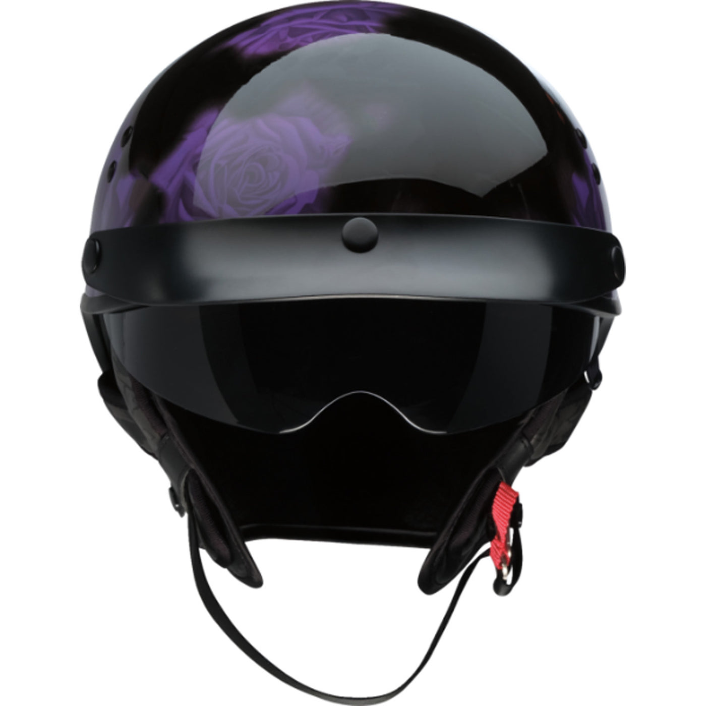 Z1R Vagrant NC Rose Helmet Black/Purple - Front View
