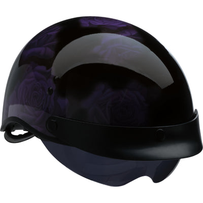 Z1R Vagrant NC Rose Helmet Black/Purple - Angled Top Right Side View