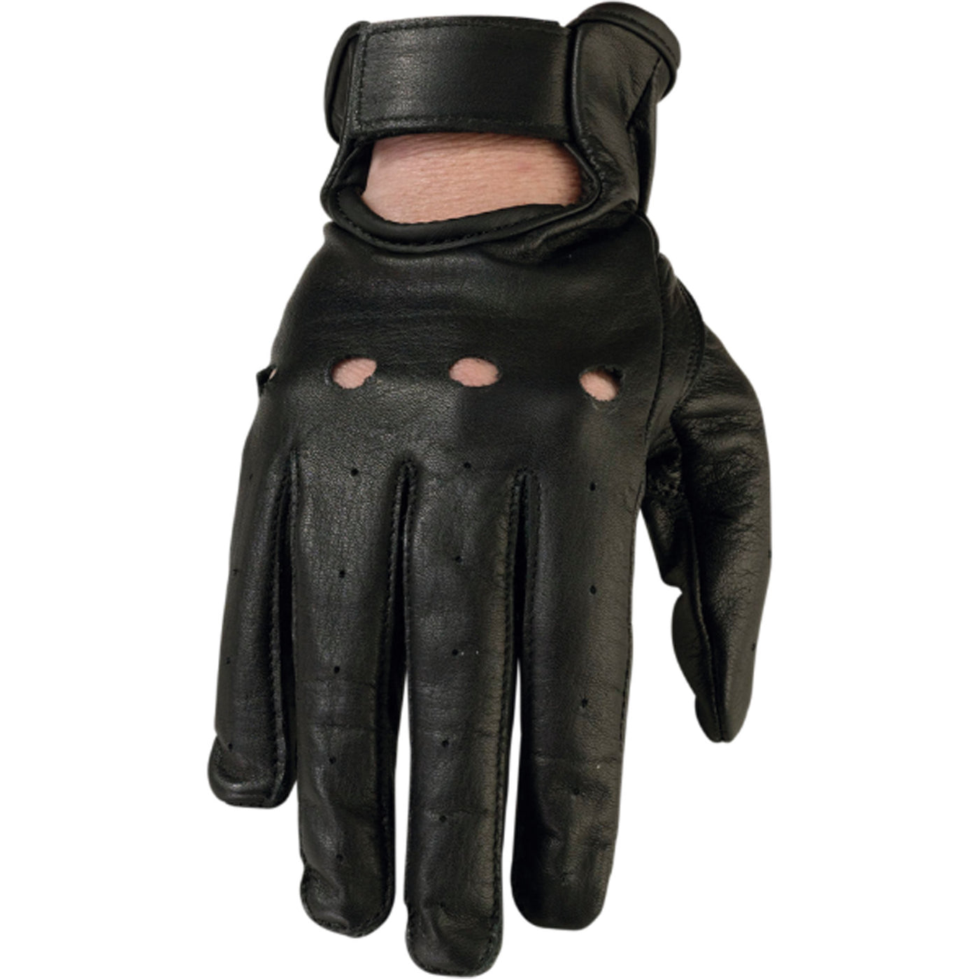 Z1R Women's 243 Gloves Black - Back of Hand View