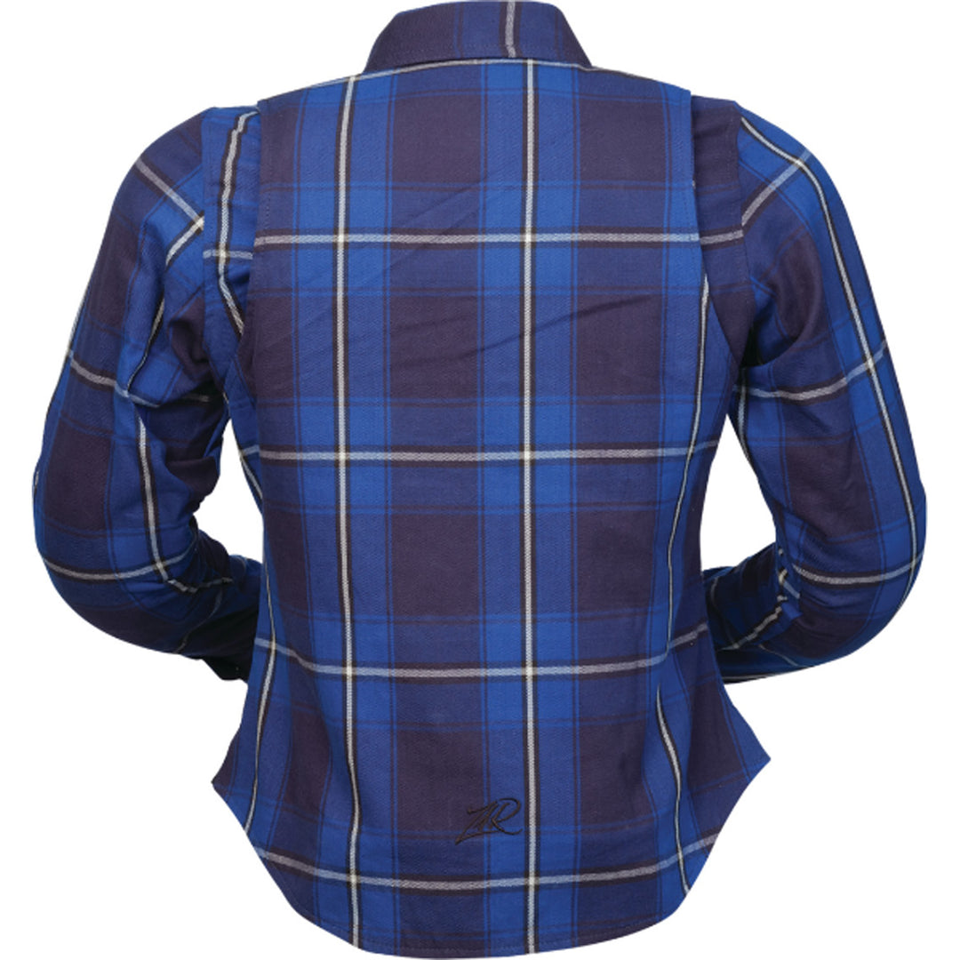 Z1R Women's Ashwood Flannel Blue - Rear View