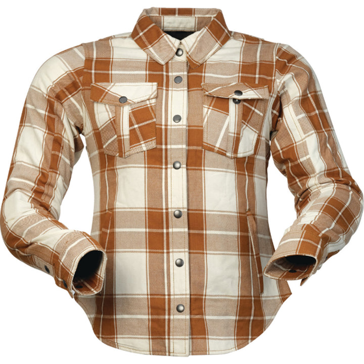 Z1R Women's Ashwood Flannel Brown - Front View