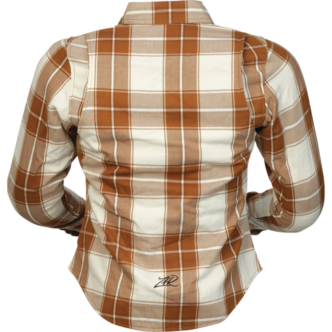 Z1R Women's Ashwood Flannel Brown - Rear View