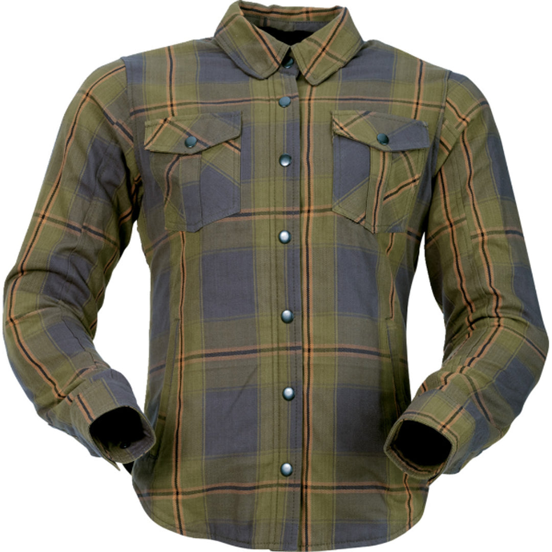 Z1R Women's Ashwood Flannel Olive - Front View