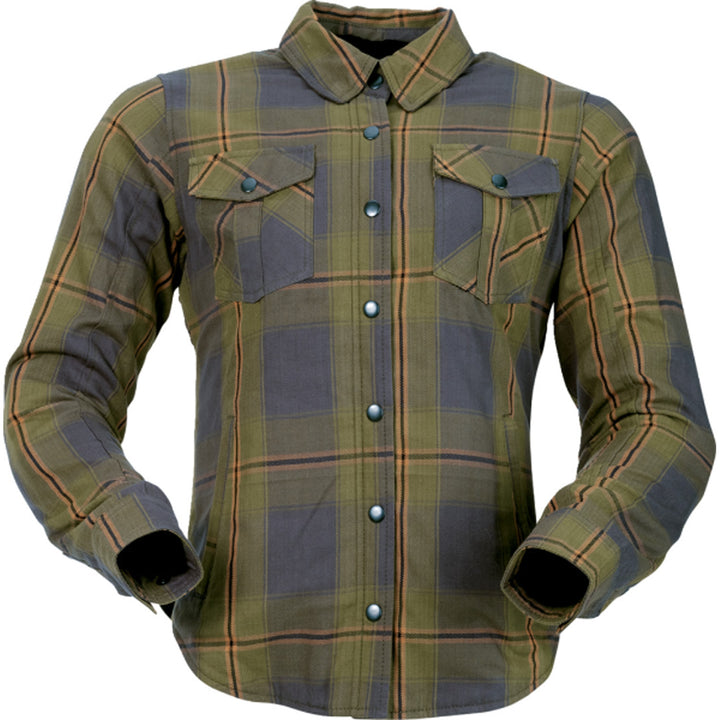 Z1R Women's Ashwood Flannel Olive - Front View