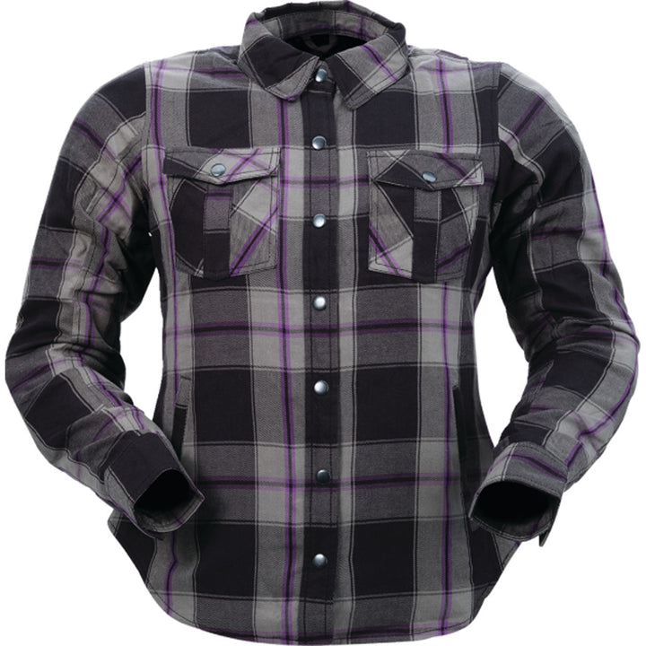 Z1R Women's Ashwood Flannel Purple - Front View