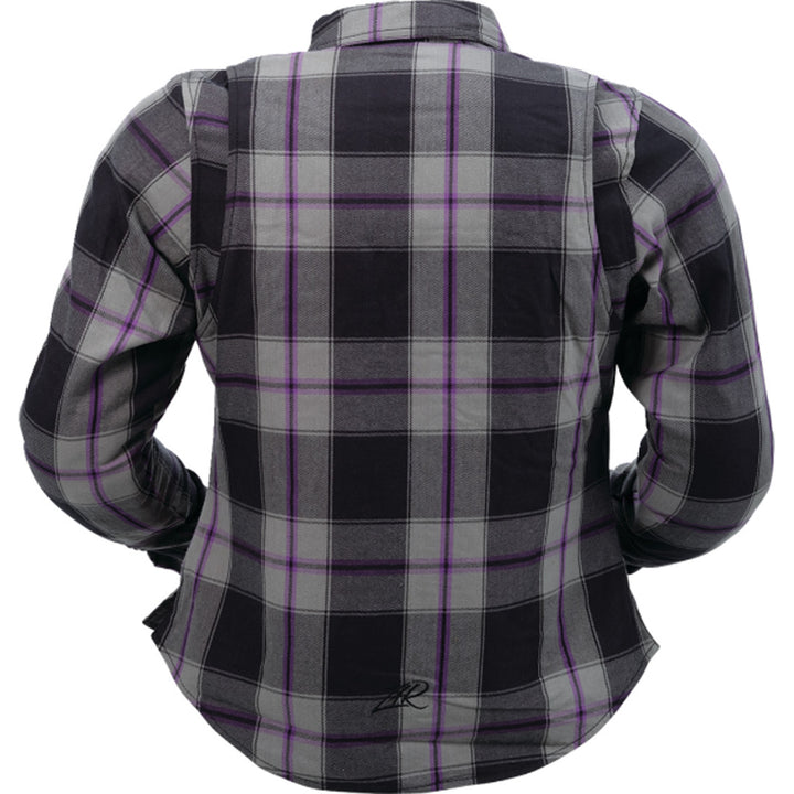 Z1R Women's Ashwood Flannel Purple - Rear View