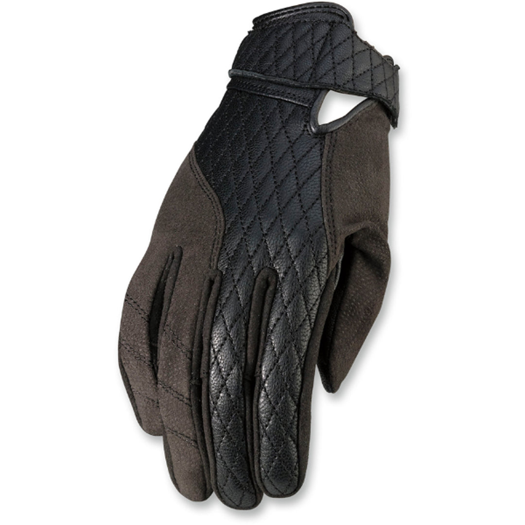 Z1R Women's Bolt Gloves Black - Back of Hand View