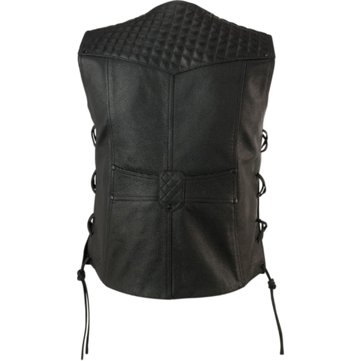 Z1R Women's Gaucha Vest Black - Rear View