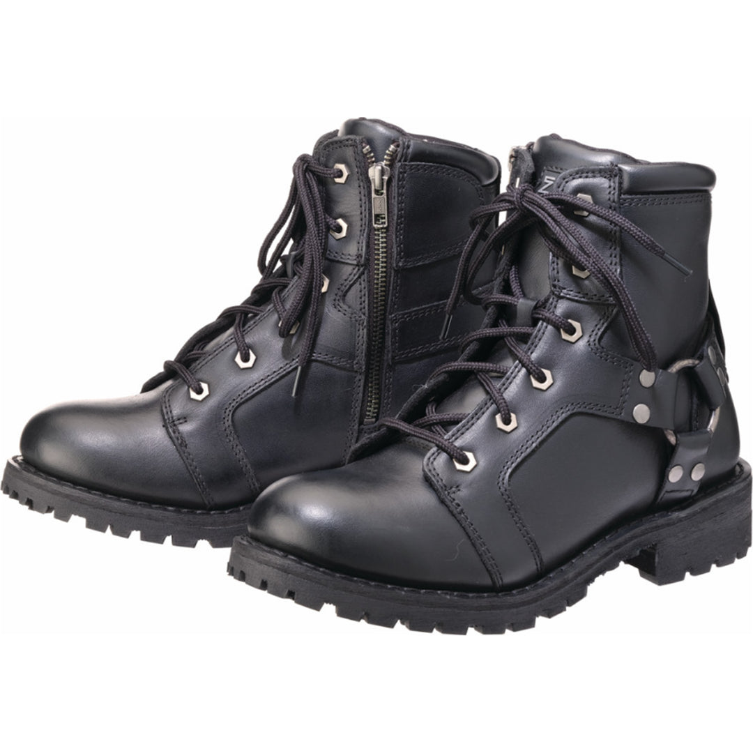 Z1R Women's High Rise Boots Black - Front Side View of Pair