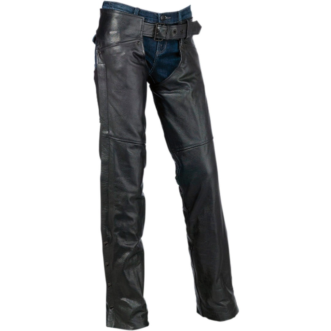 Z1R Women's Sabot Chaps Black - Front View