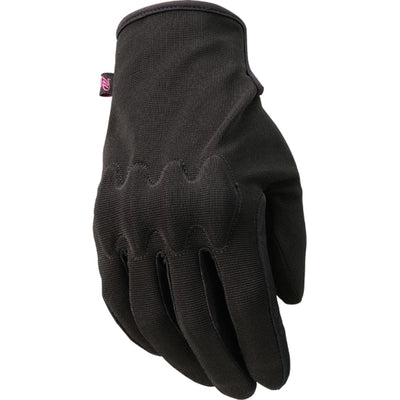 Z1R Women's Slider Gloves Black - Back of Hand View