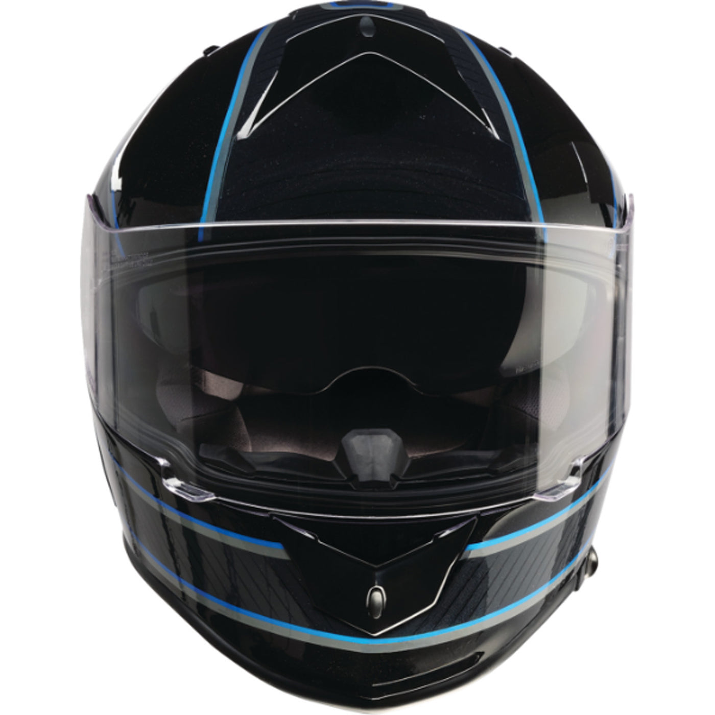 Z1R Warrant Amplify Helmet Black/Blue - Front View