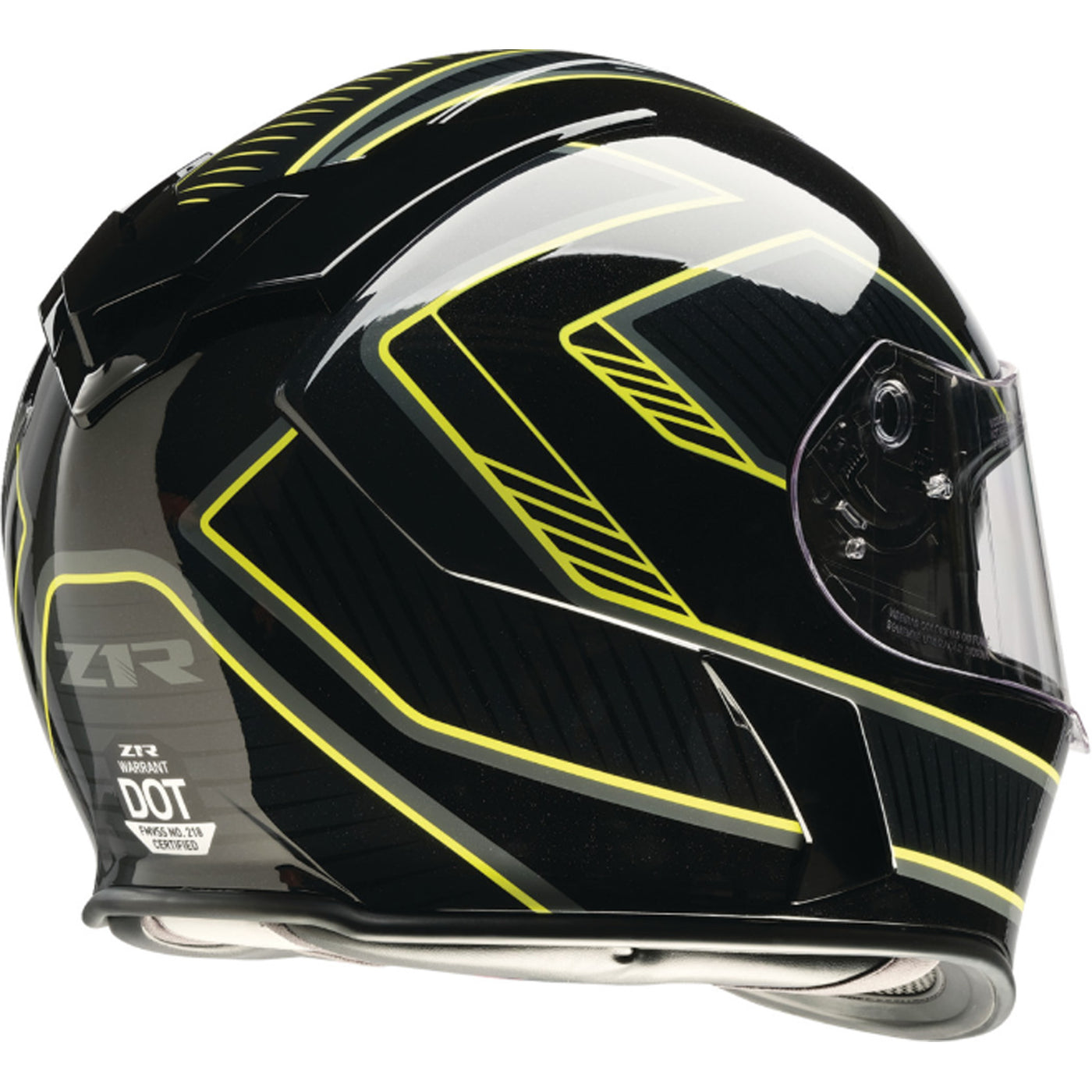 Z1R Warrant Amplify Helmet Black/Hi-Viz - Rear Right Side View