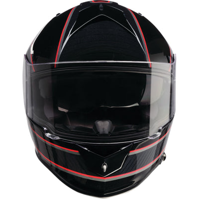 Z1R Warrant Amplify Helmet Black/Red - Front View