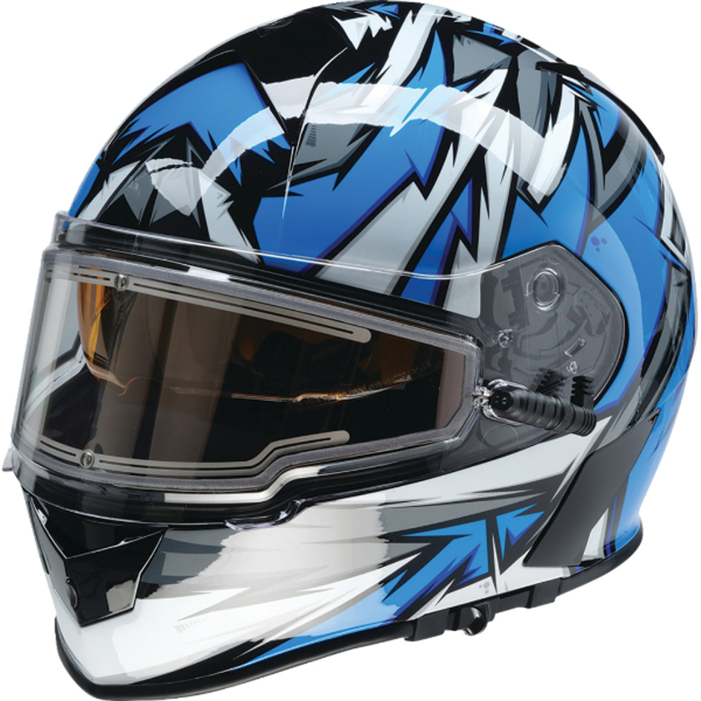 Z1R Warrant Neuron Helmet Blue/White - Front Left Side View